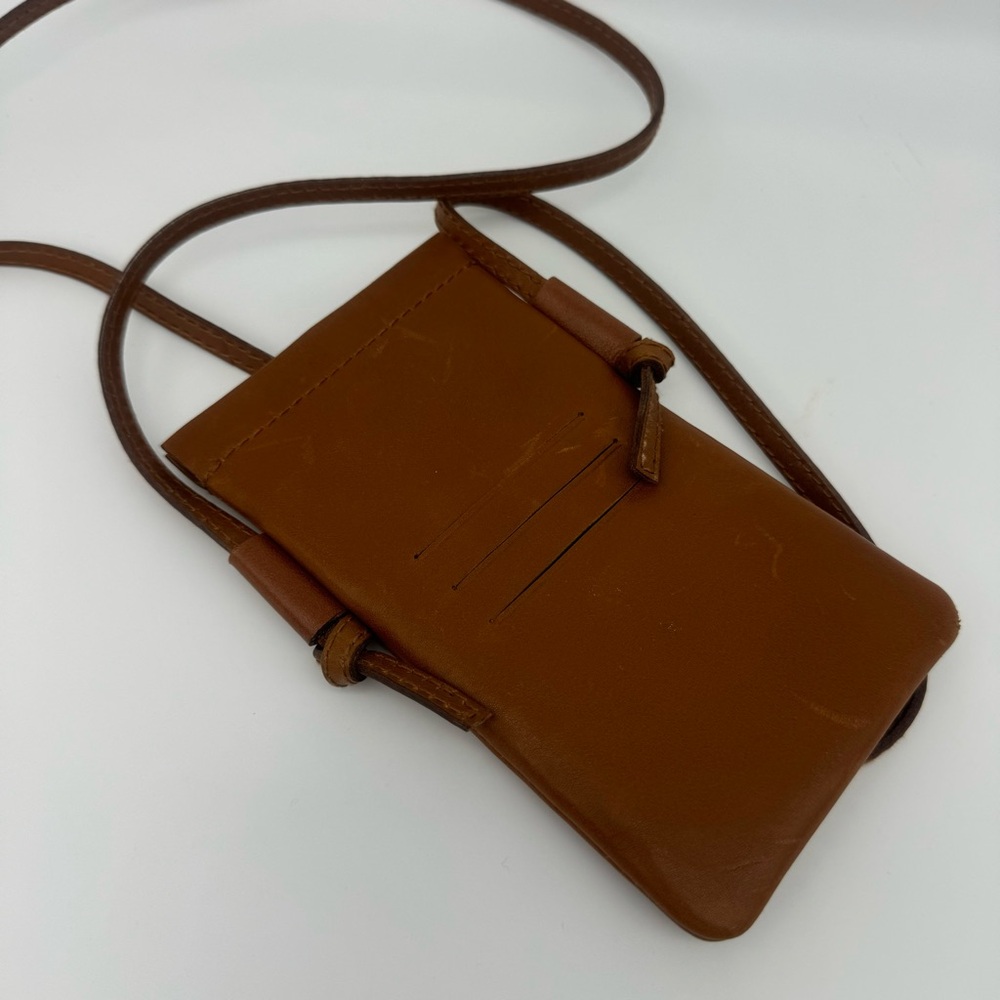 Madewell Leather Smartphone Crossbody Bag Rustic Twig Brown